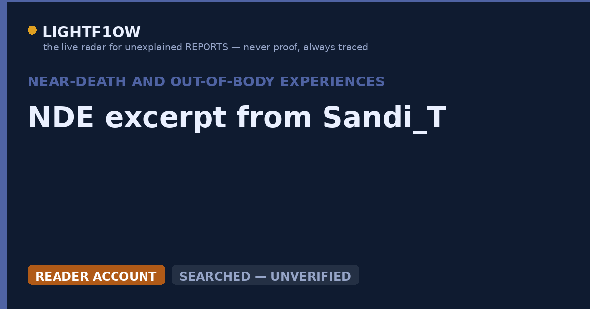 NDE excerpt from Sandi_T