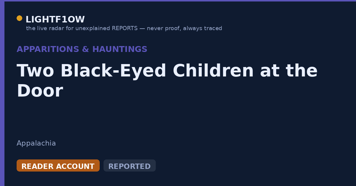 Two Black-Eyed Children at the Door