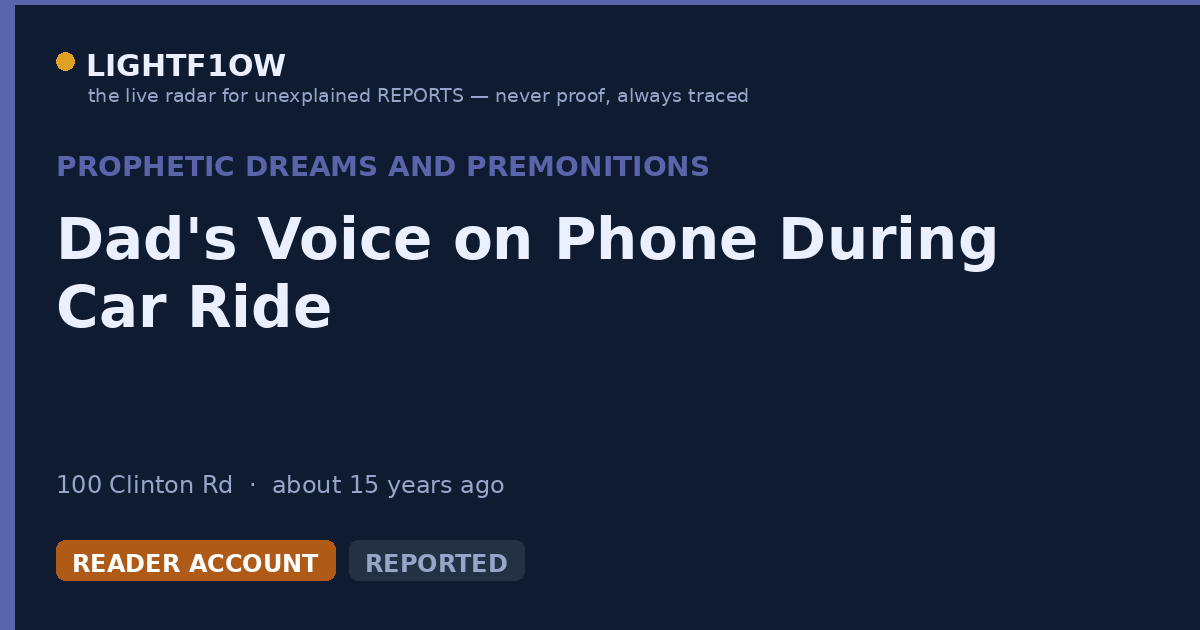 Dad's Voice on Phone During Car Ride