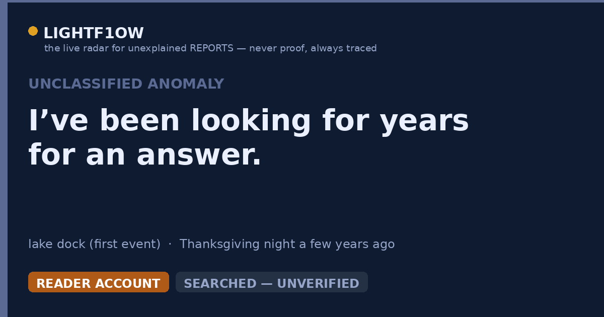 I’ve been looking for years for an answer.