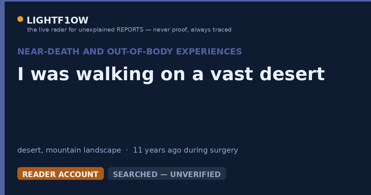 I was walking on a vast desert