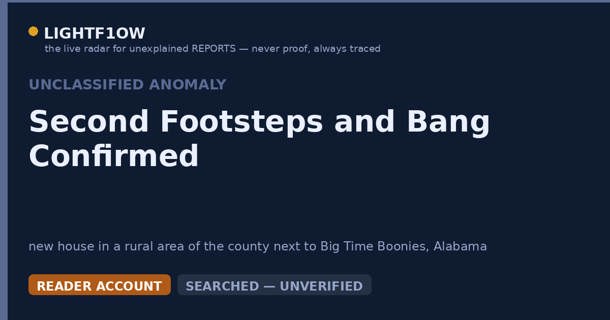 Second Footsteps and Bang Confirmed