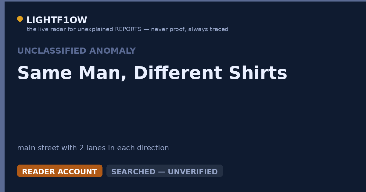 Same Man, Different Shirts