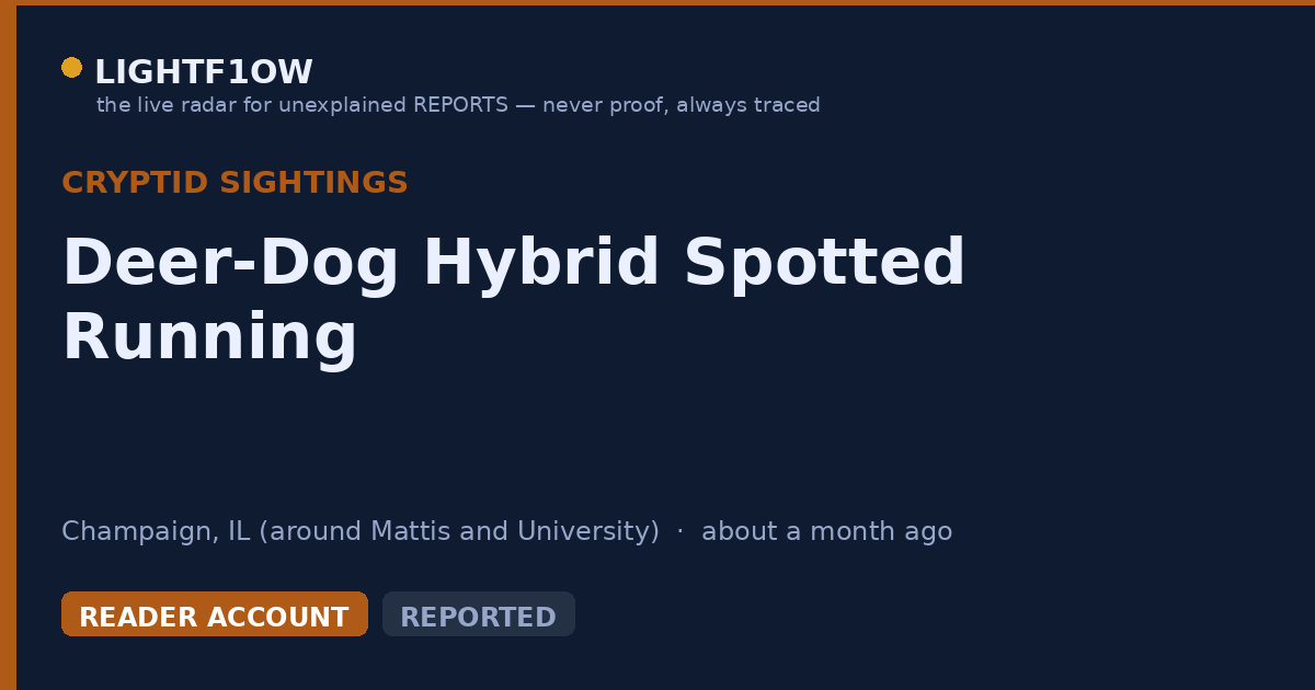 Deer-Dog Hybrid Spotted Running