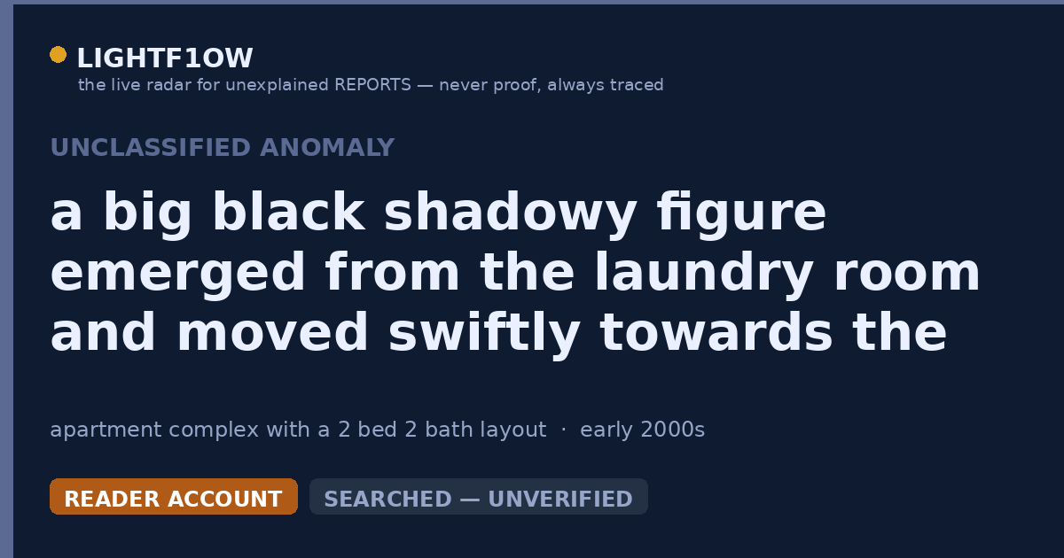 a big black shadowy figure emerged from the laundry room and moved swiftly towards the writer's bedroom but entered…