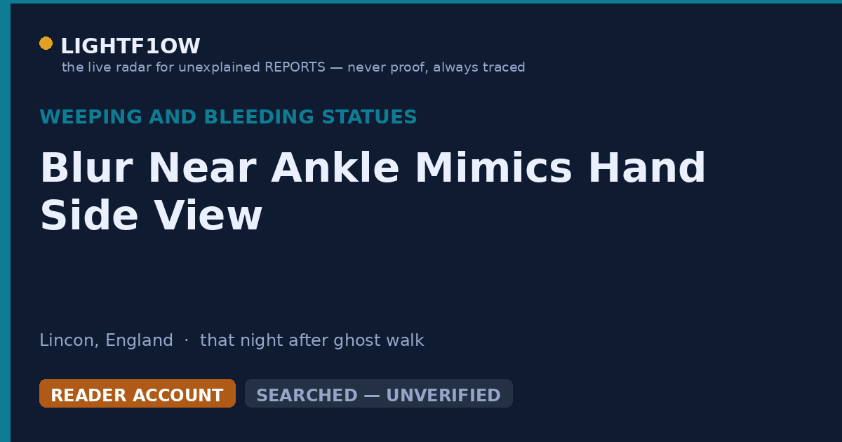 Blur Near Ankle Mimics Hand Side View