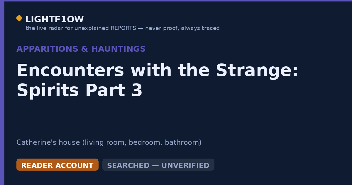 Encounters with the Strange: Spirits Part 3