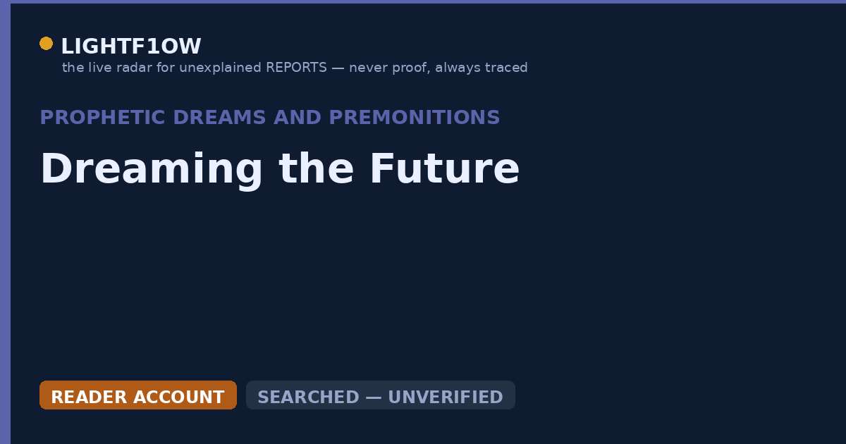 Dreaming the Future