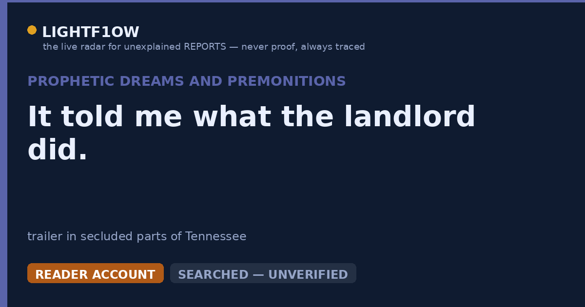 It told me what the landlord did.
