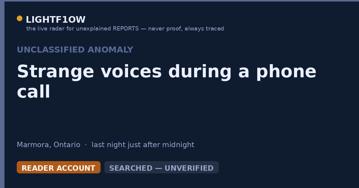 Strange voices during a phone call