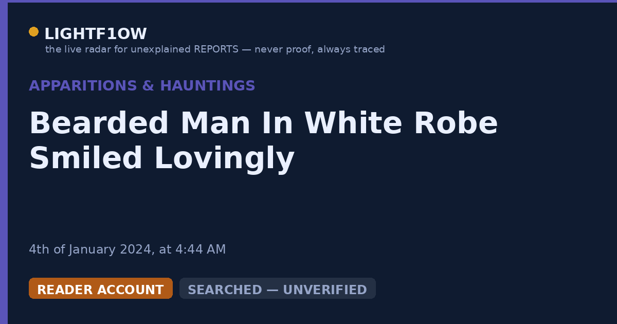 Bearded Man In White Robe Smiled Lovingly