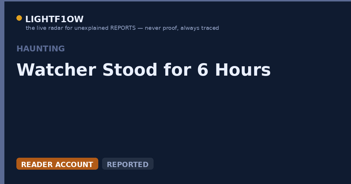 Watcher Stood for 6 Hours