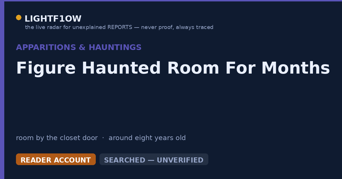 Figure Haunted Room For Months