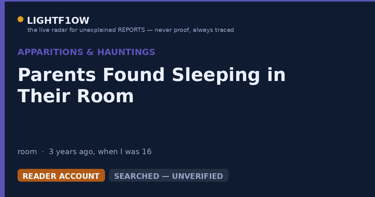 Parents Found Sleeping in Their Room