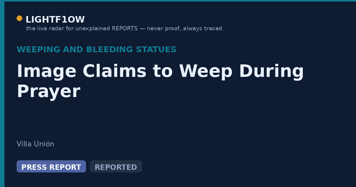 Image Claims to Weep During Prayer
