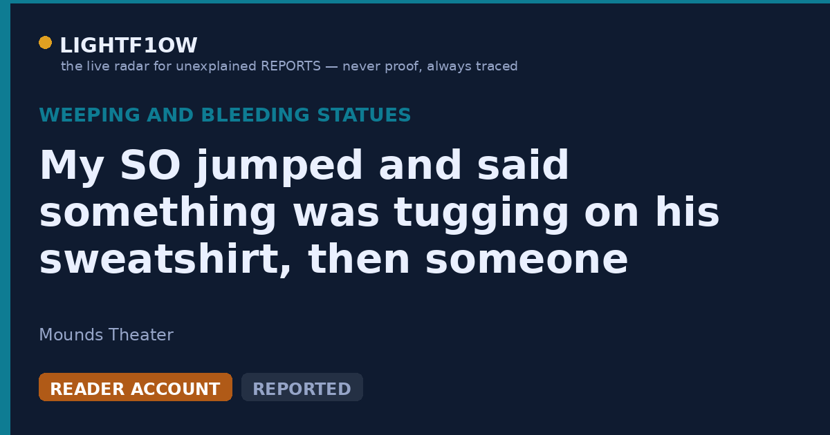 My SO jumped and said something was tugging on his sweatshirt, then someone firmly poked his arm three times.