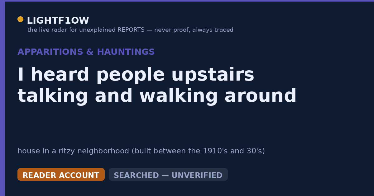 I heard people upstairs talking and walking around