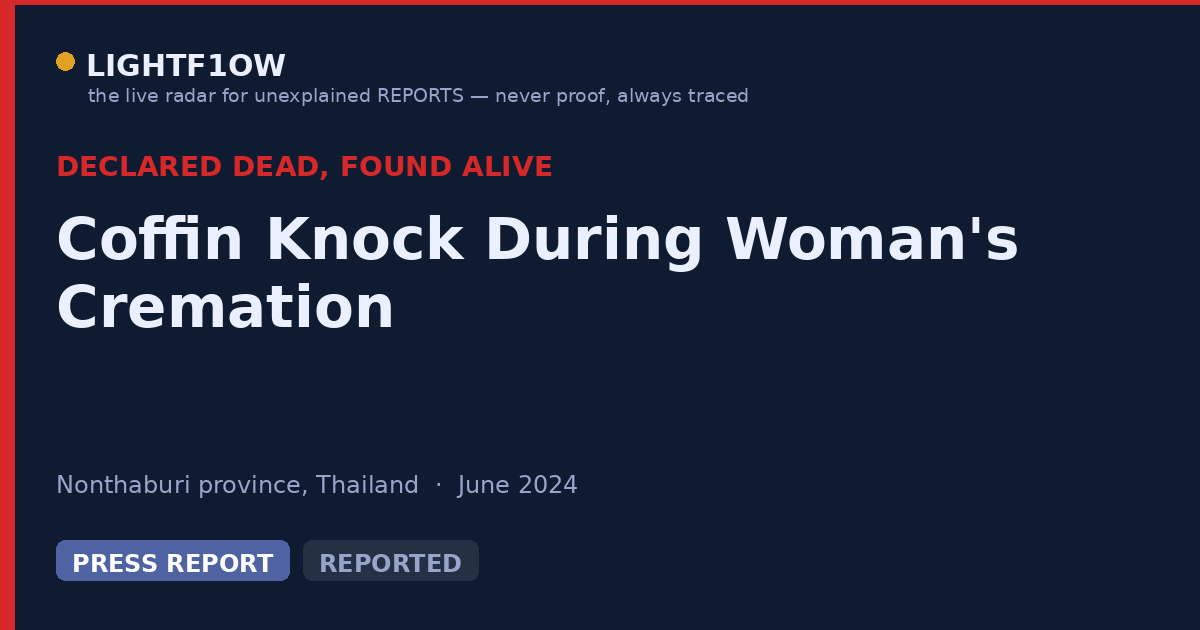 Coffin Knock During Woman's Cremation