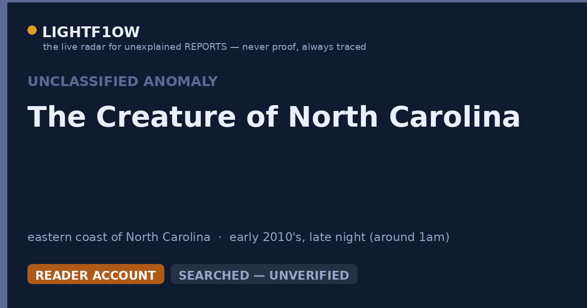 The Creature of North Carolina