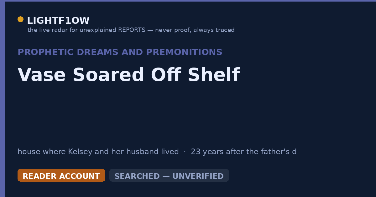 Vase Soared Off Shelf