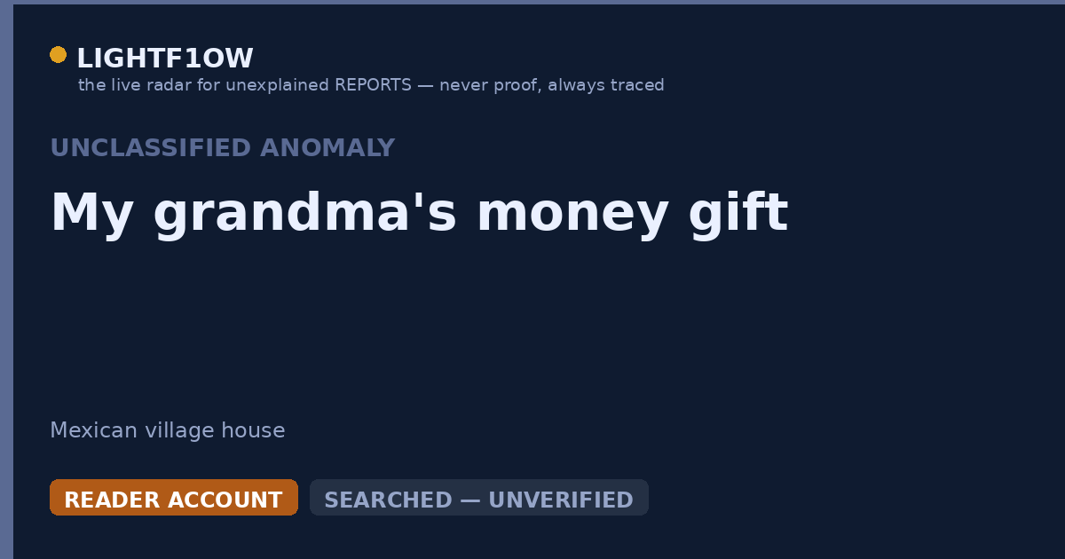 My grandma's money gift