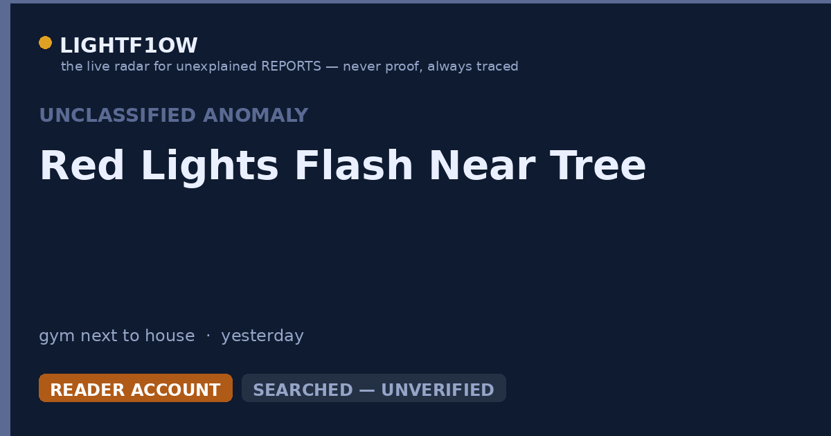 Red Lights Flash Near Tree