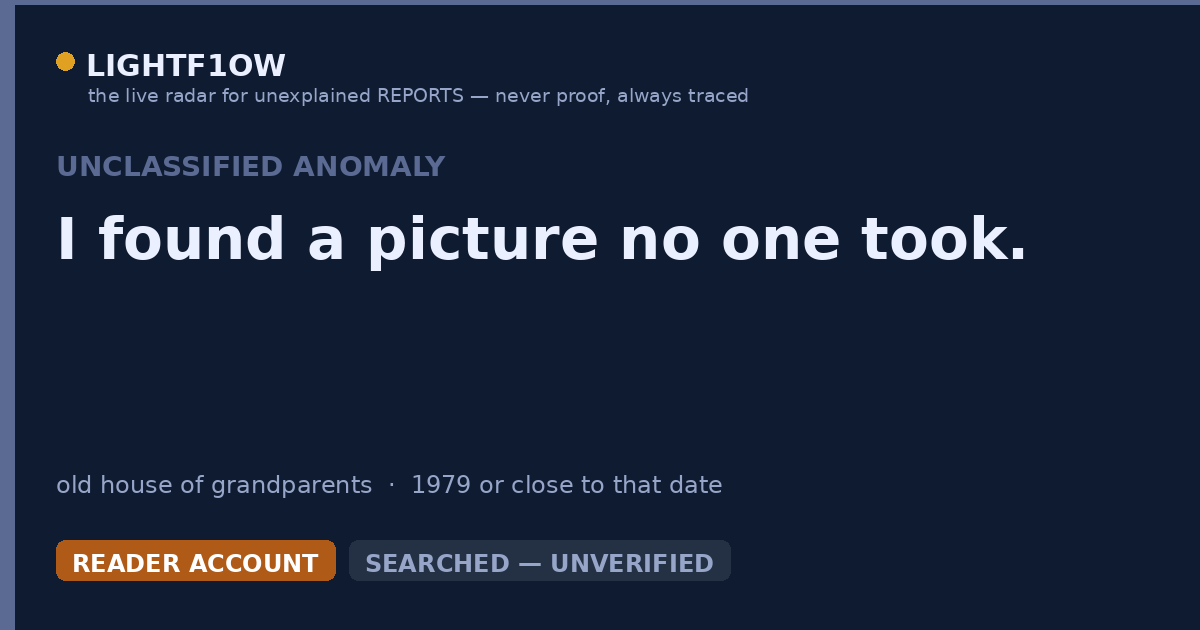 I found a picture no one took.
