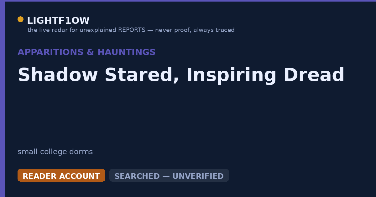 Shadow Stared, Inspiring Dread