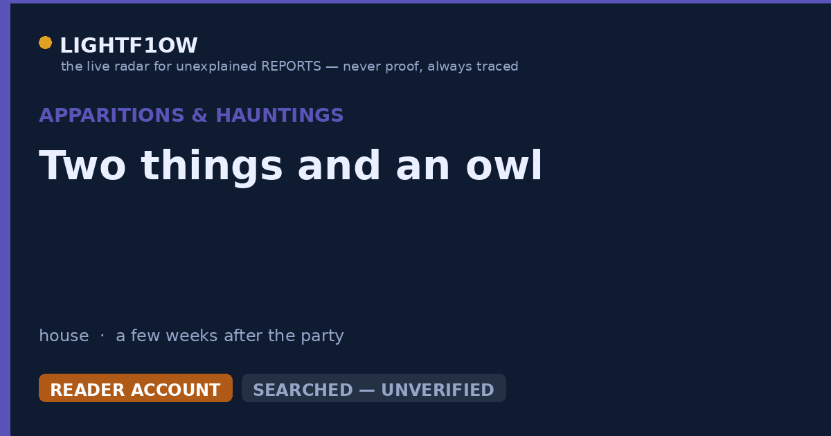 Two things and an owl