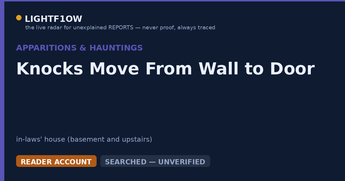 Knocks Move From Wall to Door
