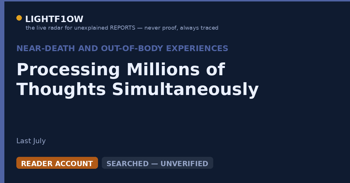 Processing Millions of Thoughts Simultaneously
