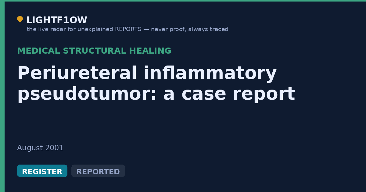 Periureteral inflammatory pseudotumor: a case report