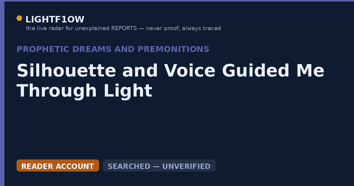 Silhouette and Voice Guided Me Through Light