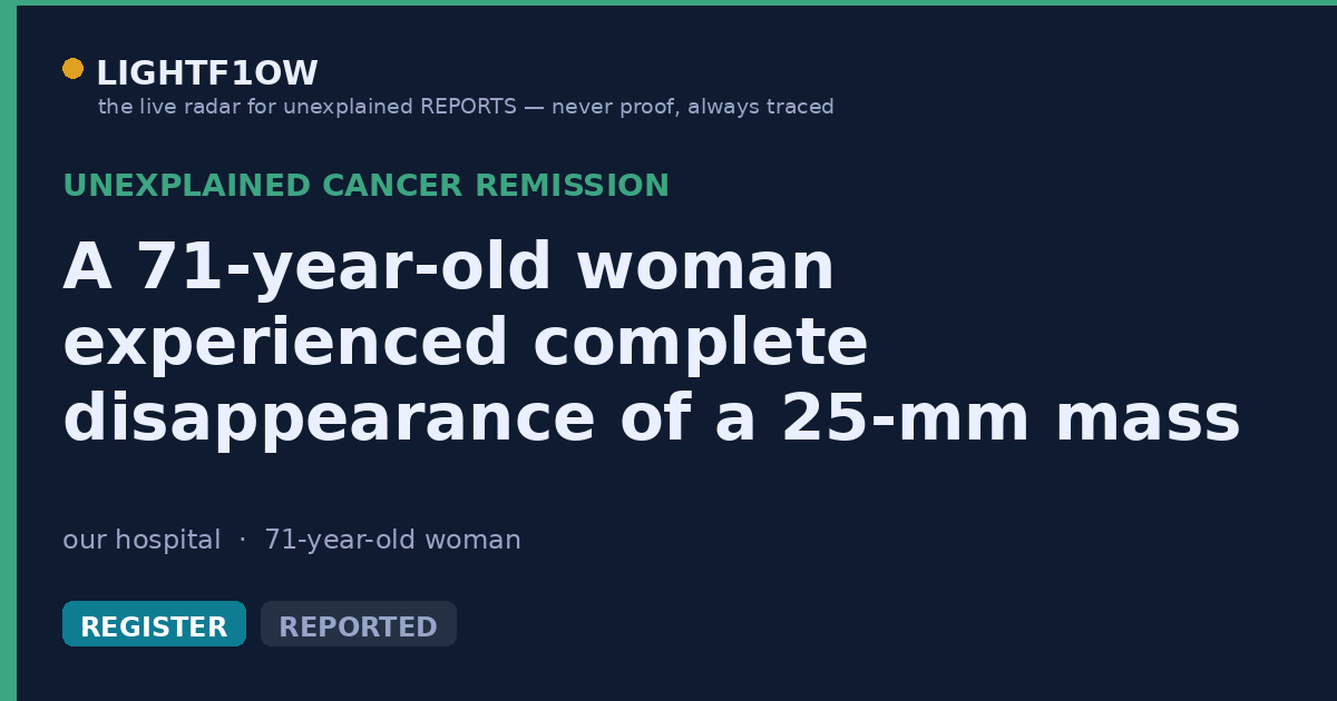 A 71-year-old woman experienced complete disappearance of a 25-mm mass in her right breast diagnosed as diffuse large…