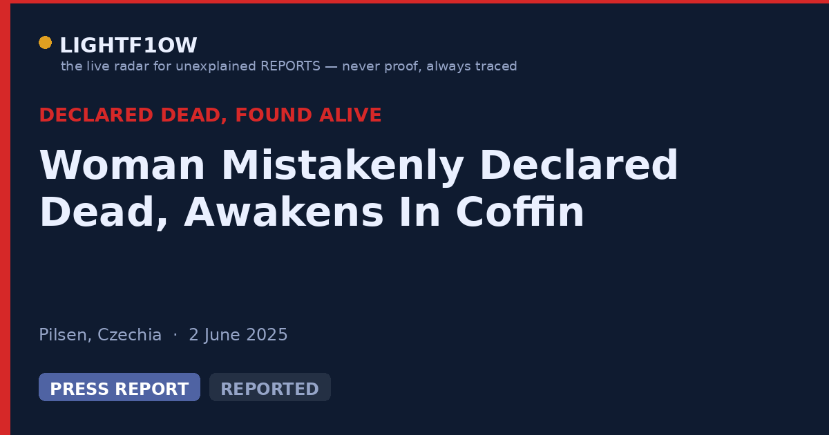 Woman Mistakenly Declared Dead, Awakens In Coffin