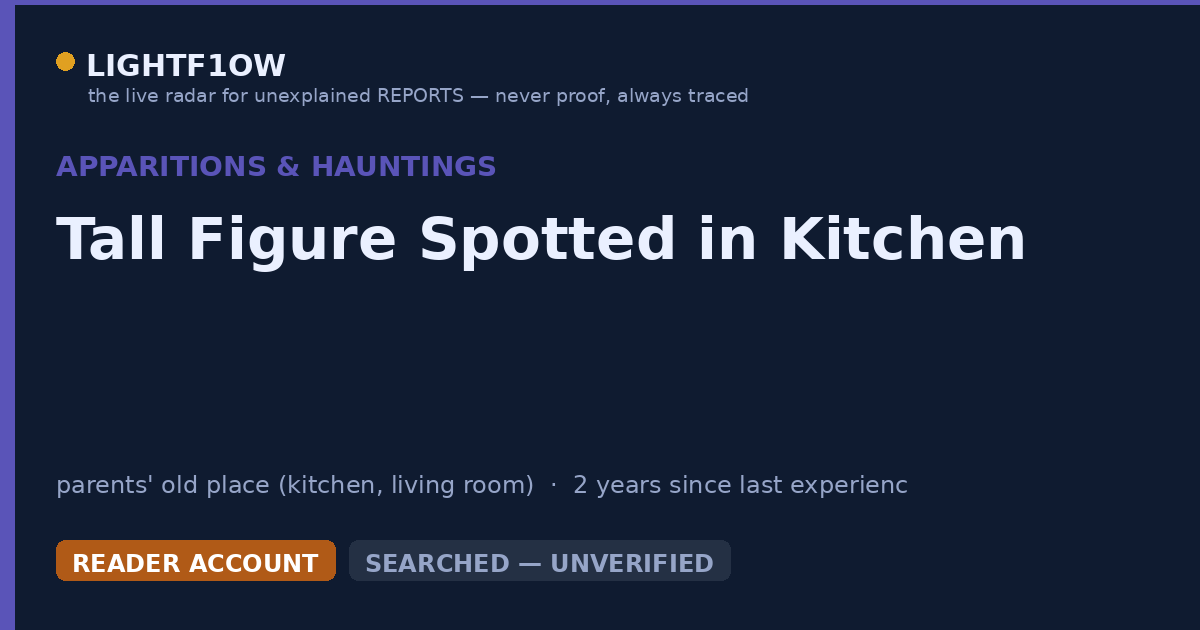 Tall Figure Spotted in Kitchen