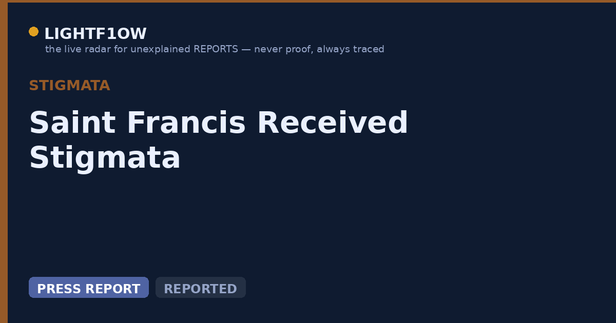 Saint Francis Received Stigmata