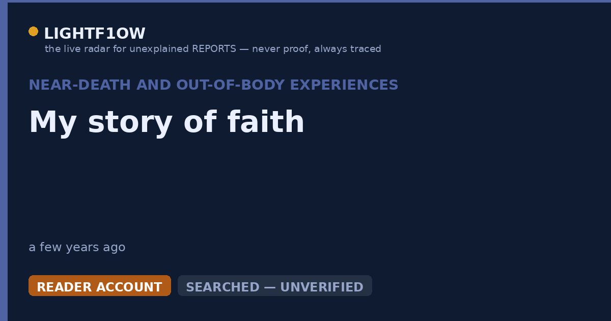 My story of faith