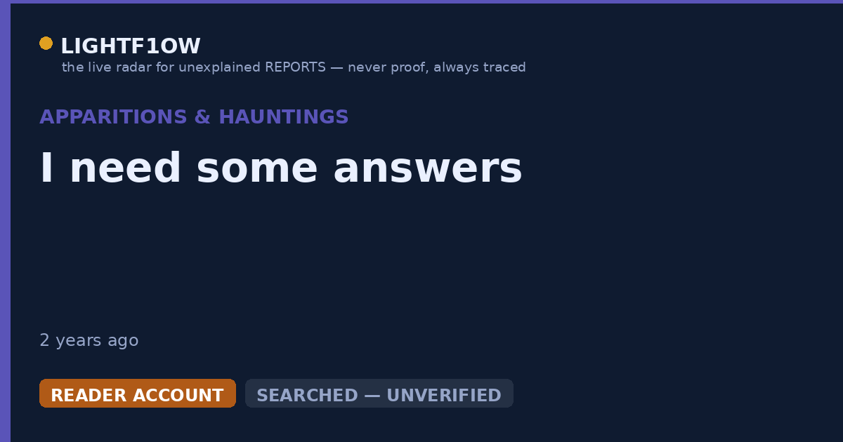 I need some answers