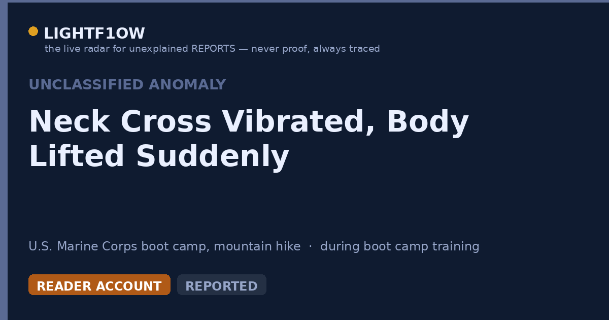 Neck Cross Vibrated, Body Lifted Suddenly
