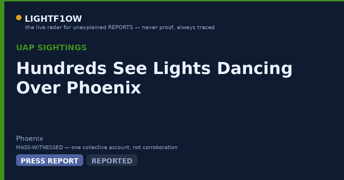 Hundreds See Lights Dancing Over Phoenix